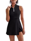 Vestido feminino esportivo de golfe, vestido de fitness 2 em 1, gola polo, moda solstício, verão, 2024