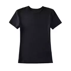 Camiseta feminina com ajuste magro, manga curta apertada, camiseta com gola O, tops básicos de corte sólido, casual, verão - loja online