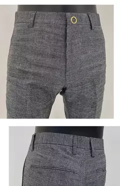 Imagem do Homens terno calças calças formais pantalone hombre estiramento fino cor sólida vestido casual calças de comprimento total moda novas roupas masculinas