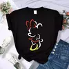 Camisetas estampadas Disney Mickey Femininas, Anos 90, Y2k, Minnie Mouse, Streetwear, Roupa Feminina, Camiseta Kawaii, Moda