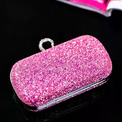 Evening Pink Clutch Purse Mulheres Bling Lantejoulas Bolsas 2023 Novo Designer De Moda Saco De Telefone De Luxo Crossbody Pequeno Saco De Designer - Wolf Magazine