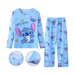 Conjunto de pijamas de manga comprida infantil, Winnie the Pooh Desenhos animados, Mickey e Minnie, menino e menina na internet