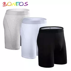 Shorts boxer de algodão masculino, boxers longos para homem, cuecas masculinas, cuecas sexy, shorts boxer familiares, 3pcs lotes - comprar online