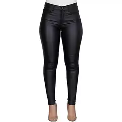 Calças femininas de cintura alta de couro PU, leggings push-up magras, calças elásticas, jeggings de spandex, streetwear, novas - loja online