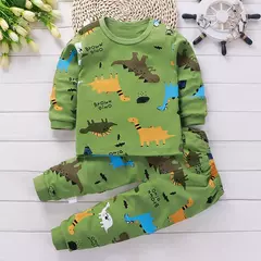 Conjunto pijama de algodão infantil, roupas íntimas de primavera e outono, bebês meninos e meninas Catoon - loja online