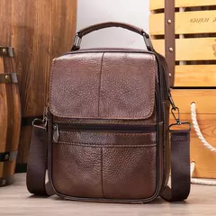 Westal-bolsa de couro genuíno para homens, bolsa crossbody, bolsa mensageiro