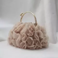 Saco de embreagem floral acetinado de luxo para mulheres, festa de noiva, bolsas e bolsas de casamento, bolsa de grife pequena - loja online