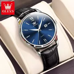 OLEVS-Relógios de luxo high-end para homens, relógios originais de aço inoxidável, marca top, relógio de quartzo, relógio manual, moda - comprar online