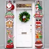 Feliz Natal Hanging Door Banner, Papai Noel, Boneco de Neve, Couplet, Decorações Home, Presentes De Natal, Noel, Ano Novo