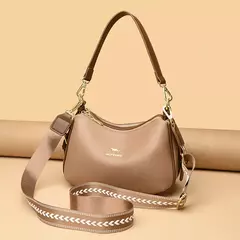 Bolsa de Ombro de Couro Genuíno para Mulheres, Bolsas Crossbody Femininas, Bolsa Feminina, Carteira, Marca de Luxo, Tendência da Moda, Designer, Sac A Main - comprar online