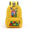 Mochilas Super Mario Bros para homens e mulheres, Saco Princesa Peach Luigi, Impressão Gráfica de Personagem de Cartoon, Mochila Kawaii, Mochilas escolares