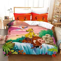 Disney O Rei Leão Simba Conjunto de cama para crianças, capa de edredão para menino, decoração do quarto, capa de edredão, presente - comprar online