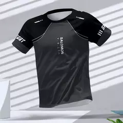 New Hot-Selling Outdoor Running Sports Respirável Quick-Secagem Roupas de Fitness Casual Wear Impressão 3D Em Torno Do Pescoço Adulto T-Shirt - comprar online