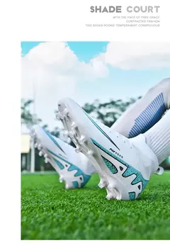 Botas de campo de futebol profissional para homens, grampos antiderrapantes, sapatos de treinamento de grama interna para crianças, sociedade original - Wolf Magazine