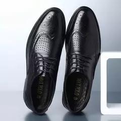 Sapatos de couro genuíno dos homens verão oco para fora plus size luxo homem sapatos de negócios calçados de casamento sapato casual masculino