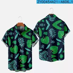 Moda masculina verão t-shirts havaiano impressão 3d aconchegante casual um botão camisas de manga curta praia camisas de grandes dimensões - loja online