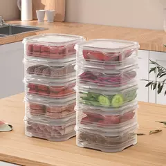 Caixa De Preservação De Carne Congelada, Geladeira De Alimentos, Manter A Frescura, Frasco De Armazenamento Transparente, Organizador De Vegetais De Cozinha Em Casa