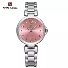 Imagem do Naviforce relógio de pulso feminino, pulseira de aço inoxidável, impermeável, quartzo, romântico, marca superior, 2023