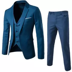 Homens formais conjuntos de terno de escritório, blazer extragrande, colete, conjuntos de calças, masculino, festa à noite, casamento, novo, S-6XL, 3pcs, 2024 - loja online