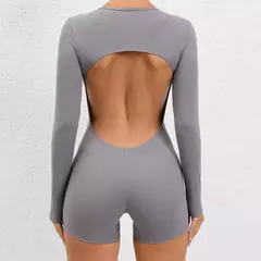 Macacão feminino de manga comprida sem acolchoamento, macacão de ginástica fitness, roupas esportivas femininas, roupas esportivas, roupas azuis, novo, 2024 na internet