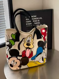 Bolsa de Ombro Disney-Mickey para mulheres, sacola versátil, bolsa de classe estudantil, grande capacidade, casual, desenhos animados, na moda - Wolf Magazine