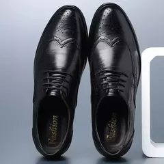 Sapatos de couro de bezerro genuíno, sapatos formais de negócios clássicos masculinos, sapatos Oxford artesanais - loja online