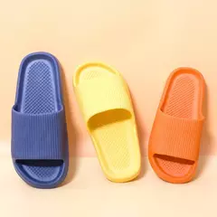 Chinelos macios leves EVA sola para casa para homens e mulheres, chinelo antiderrapante para banheiro, chinelo interno casual, sandália de praia, flip-flops de moda