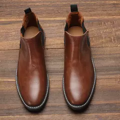 Imagem do Chelsea botas para homens, sapatos de marca, retro, confortável, moda, tamanho 40-46