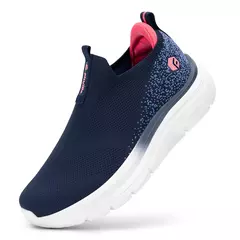 Fitsale-sapatos slip-on respiráveis para mulheres, sola grossa, leve, respirável, pés chatos, salto em arco - Wolf Magazine