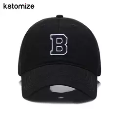 Boné bordado de algodão macio, letra inicial A-Z Snapback Caps para homens e mulheres, elegante equipe esporte viseiras, preto, alta qualidade - comprar online