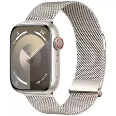 Correia para Apple Watch Band, Pulseira Milanese, Cinto de Metal, 45mm, 44mm, 42mm, Ultra 49mm, 38mm, 40mm, 41mm, iWatch Series 9, 8, 7, 6, 5, 3, SE - comprar online