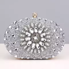 Sacos De Noite De Strass Flor, Embreagem De Baile De Metal, Embreagem De Diamantes Com Corrente, Bolsas De Ombro Para Casamento, Bolsa Feminina - Wolf Magazine