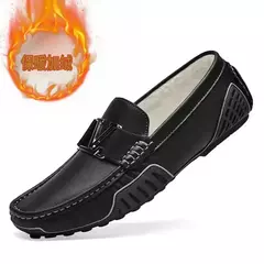 Imagem do Mocassins de couro de luxo masculino, mocassins planos, sapatos para dirigir, sapatilhas masculinas, designer, alta qualidade