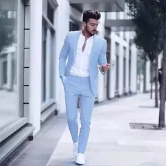 Ternos casuais slim fit masculinos para casamento, lapela de pico, smoking masculino do noivo, traje masculino, 2 peças - loja online