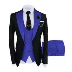 Ternos masculinos 3 peças sob medida melhor homem noivo casamento smoking fino ajuste jacquard duas cores blazer jaqueta colete calças smoking roupas na internet