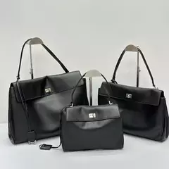 Sacola de letra sólida de grande capacidade, bolsa versátil, bolsa de compras feminina, bolsa de trabalho, classe estudantil, axilas - Wolf Magazine