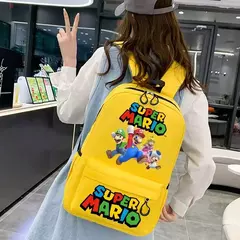 Mochilas Super Mario Bros para homens e mulheres, Saco Princesa Peach Luigi, Impressão Gráfica de Personagem de Cartoon, Mochila Kawaii, Mochilas escolares - Wolf Magazine