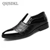 Sapatos de couro italiano para homens, Vestido social, Loafer casual empresarial, Moda luxuosa