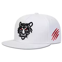 Boné masculino bordado tigre, chapéu snapback de algodão, ajuste adulto, sol casual ao ar livre, moda hip-hop, osso - loja online