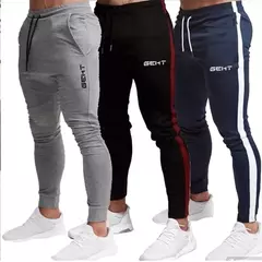 GEHT-Calça Skinny Casual Masculina, Moletom Corredores, Treino de Fitness, Calças Track, Moda Masculina, Marca Outono, Nova