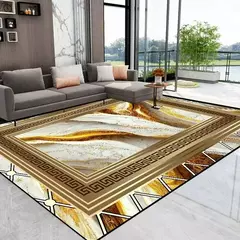 Tapete dourado luxuoso para decoração de sala, abstrato moderno, casa, escritório, tapetes de área grande, quarto macio, lounge tapete - comprar online