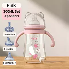 Multi-Purpose Baby Bottle, Water Cup Set, Silicone Chupeta, grande capacidade, PP, suprimentos de alimentação, 300ml - Wolf Magazine