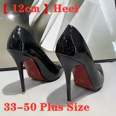 Bombas sexy para mulheres, senhora do escritório, sapatos de festa, vestido de senhora, estilete vermelho, tamanho grande, 33-50, 45, 46, 47, 48, 49, 50