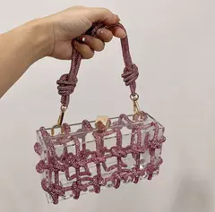 Bolsa acrílica axila quadrada para mulheres, bolsa de noite, embreagem de diamantes, bolsa de casamento, alta qualidade, design luxuoso, novo, 2022 - comprar online