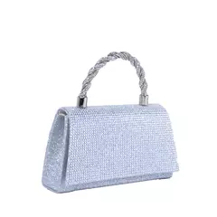 Imagem do Bolsa leve bordada para mulheres, bolsa de luxo com corrente de sling, sensação alta, vestido de festa de casamento