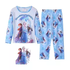 Conjuntos de pijama de 2 peças para meninas, roupas para casa infantil, camisola infantil, roupas Anna e Elsa para crianças, manga comprida e calça - loja online