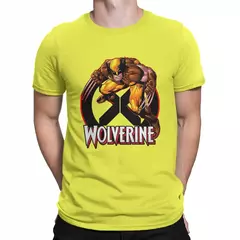 Imagem do Camisetas Marvel Super Hero para homens, gola redonda, manga curta, X-Man, Wolverine, Humor, presente, roupas de ideia, 100% algodão