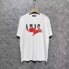 Camiseta solta com gola redonda de algodão masculino, estampa de letras, manga curta, estilo de rua alta, blusa casual, roupas tamanho grande, tendências - Wolf Magazine