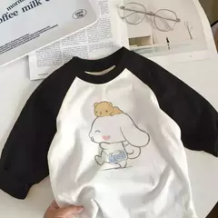 Camisetas de manga comprida de algodão puro para meninos e meninas, camiseta infantil, roupa de bebê, elegante, nova, primavera e outono - comprar online