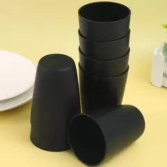 Imagem do Copo reutilizável preto adequado para casa, material plástico, adequado para cozinha, piquenique, camping, bebida de água, 2 pcs, 4 pcs, 6 pcs, 8pcs